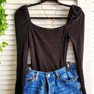 Black long sleeve off shoulder